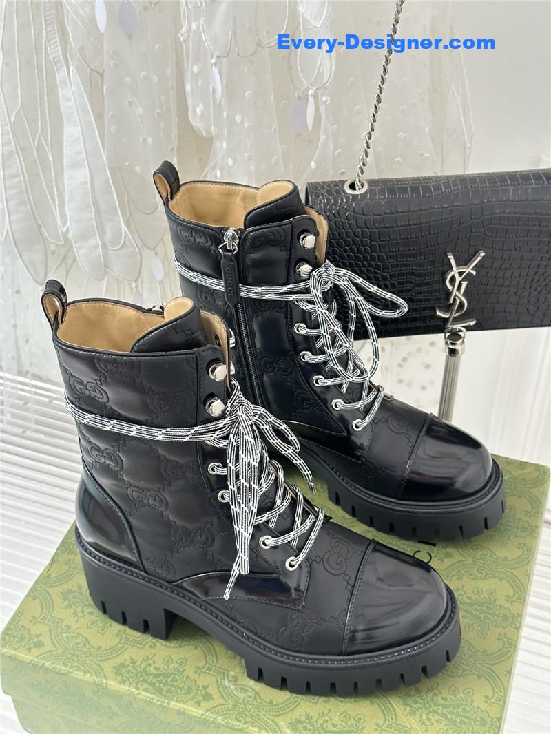 Gvc*1 classic hot style cowhide embossed ankle boots