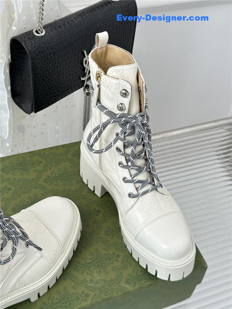 Gvc*1 classic hot style cowhide embossed ankle boots