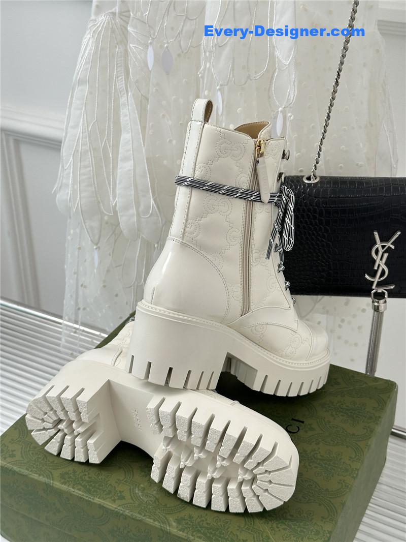 Gvc*1 classic hot style cowhide embossed ankle boots