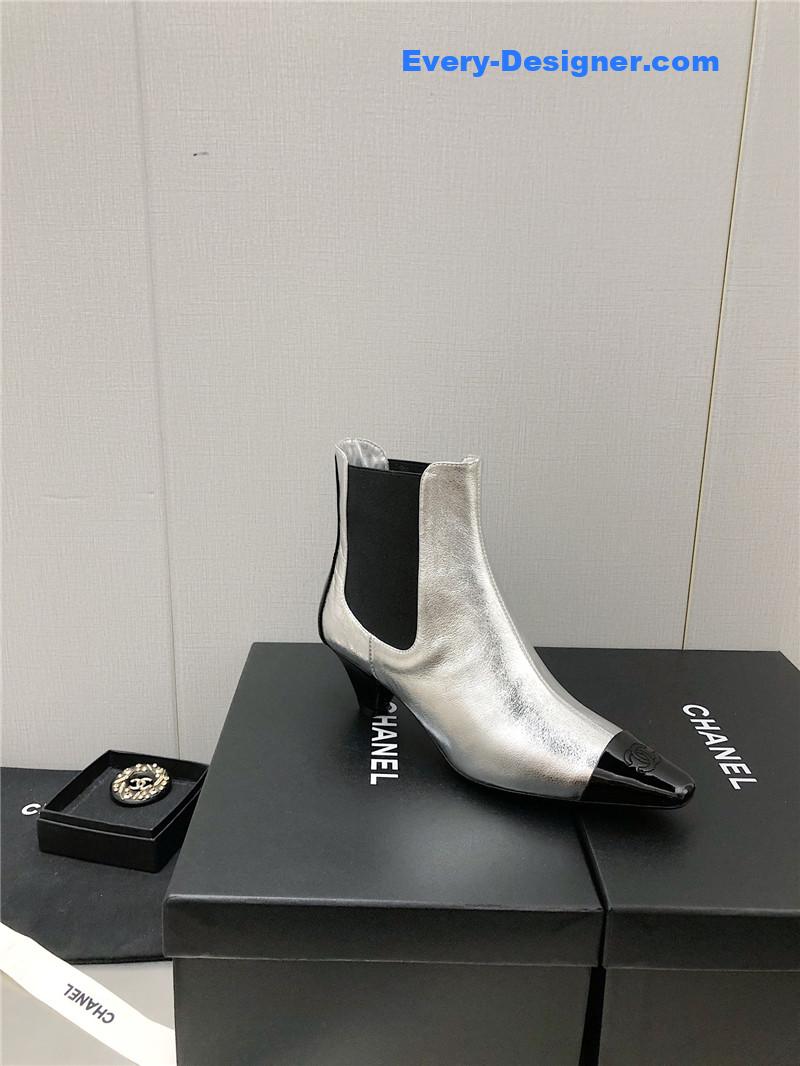 CC classic color block ankle boots