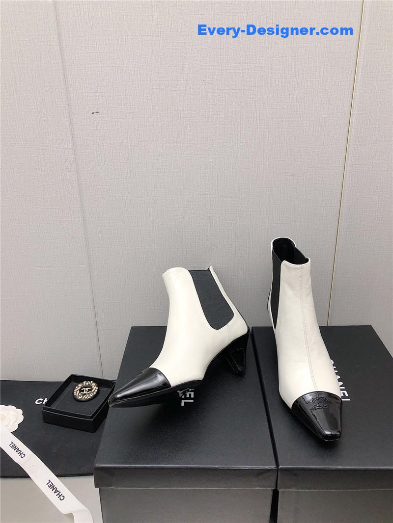 CC classic color block ankle boots