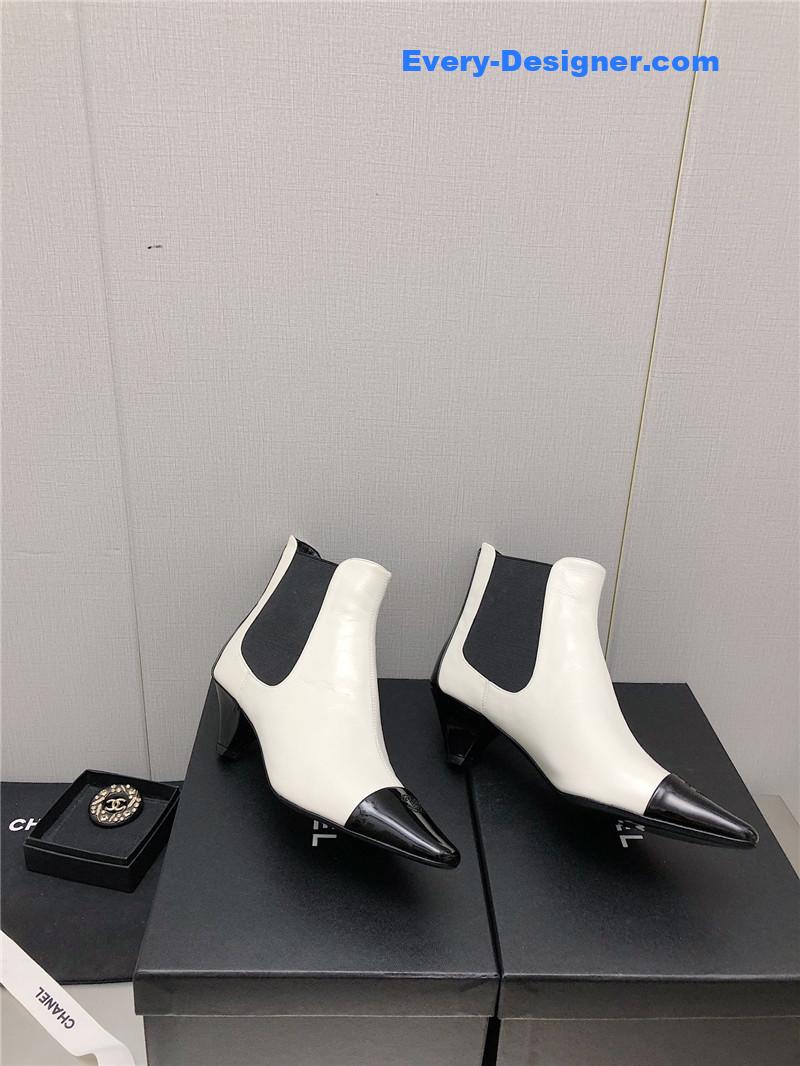 CC classic color block ankle boots