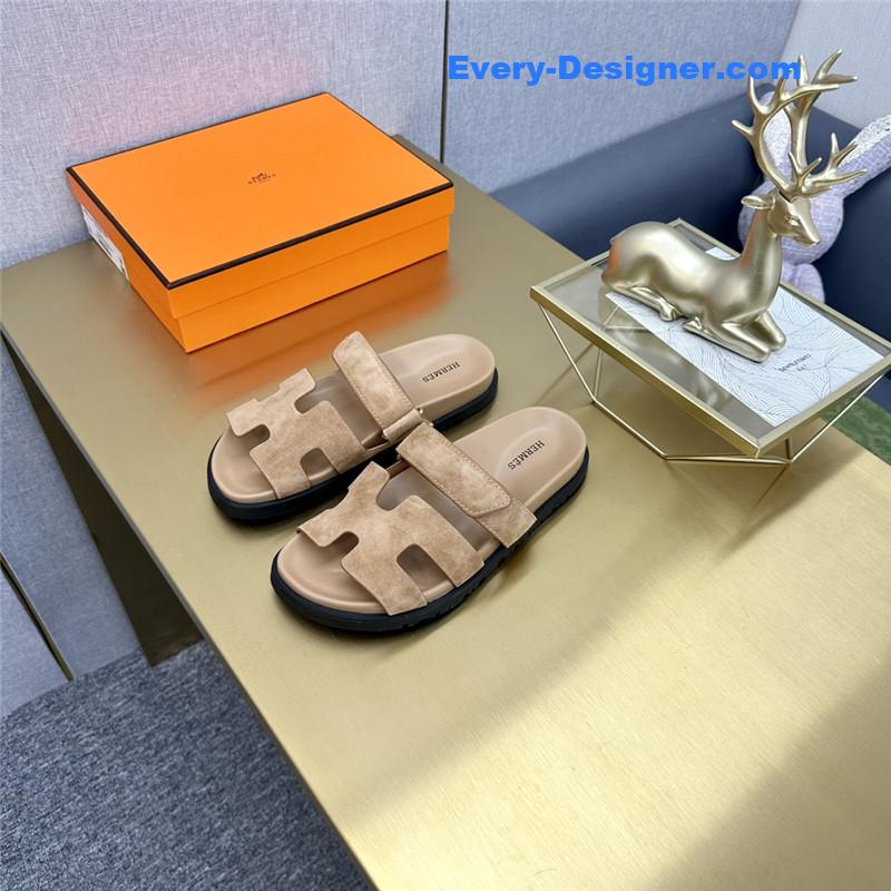 Hermes Beige Chypre Sandals