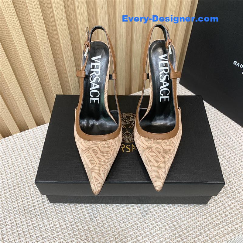 Versace open toe pumps