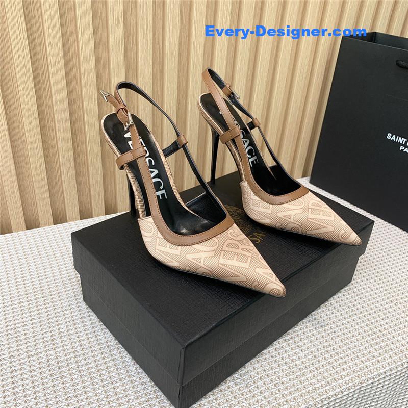 Versace open toe pumps