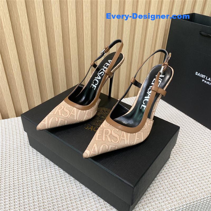 Versace open toe pumps