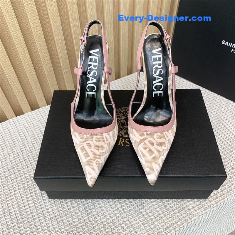 Versace open toe pumps