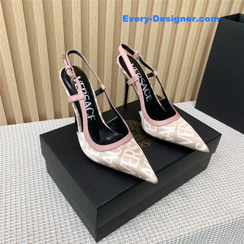 Versace open toe pumps