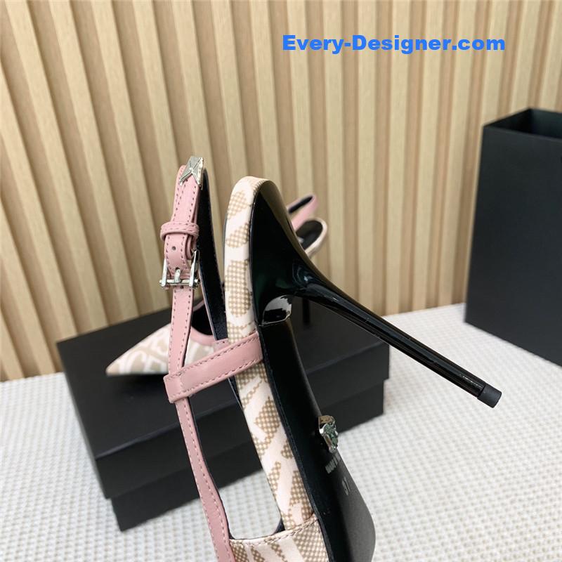 Versace open toe pumps