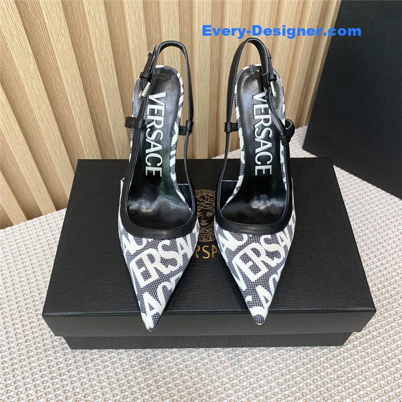 Versace open toe pumps