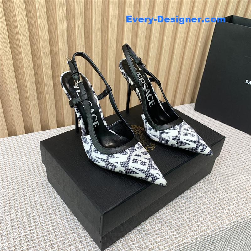 Versace open toe pumps