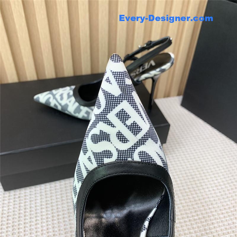 Versace open toe pumps