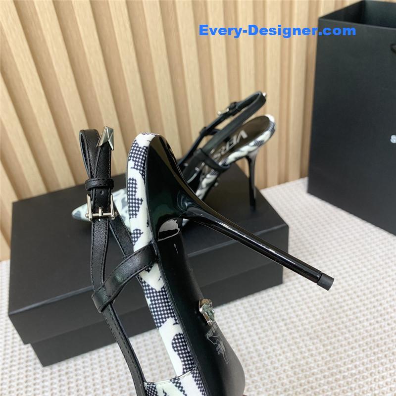 Versace open toe pumps