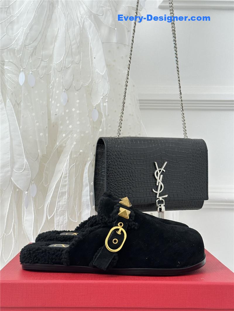 Va1e*ntin0 retro style rivets wool half mop