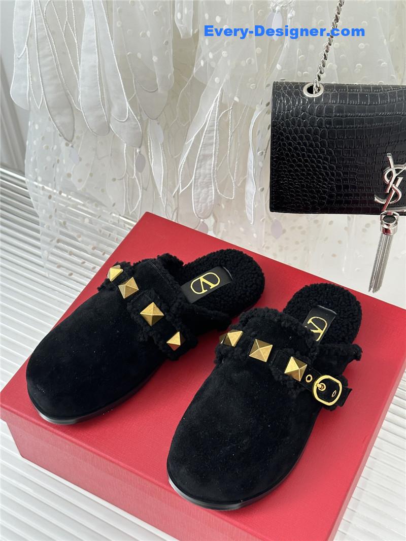 Va1e*ntin0 retro style rivets wool half mop