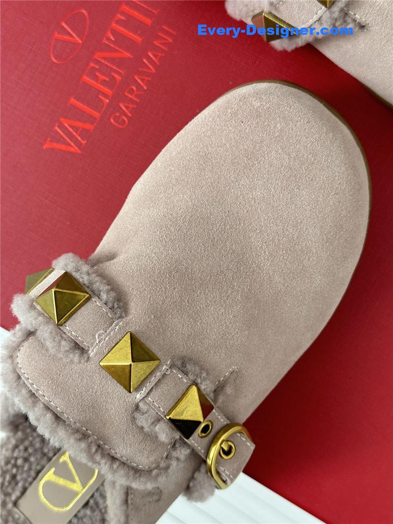 Va1e*ntin0 retro style rivets wool half mop