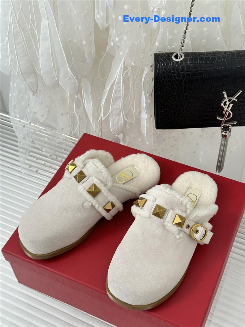 Va1e*ntin0 retro style rivets wool half mop