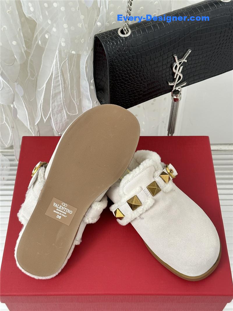 Va1e*ntin0 retro style rivets wool half mop