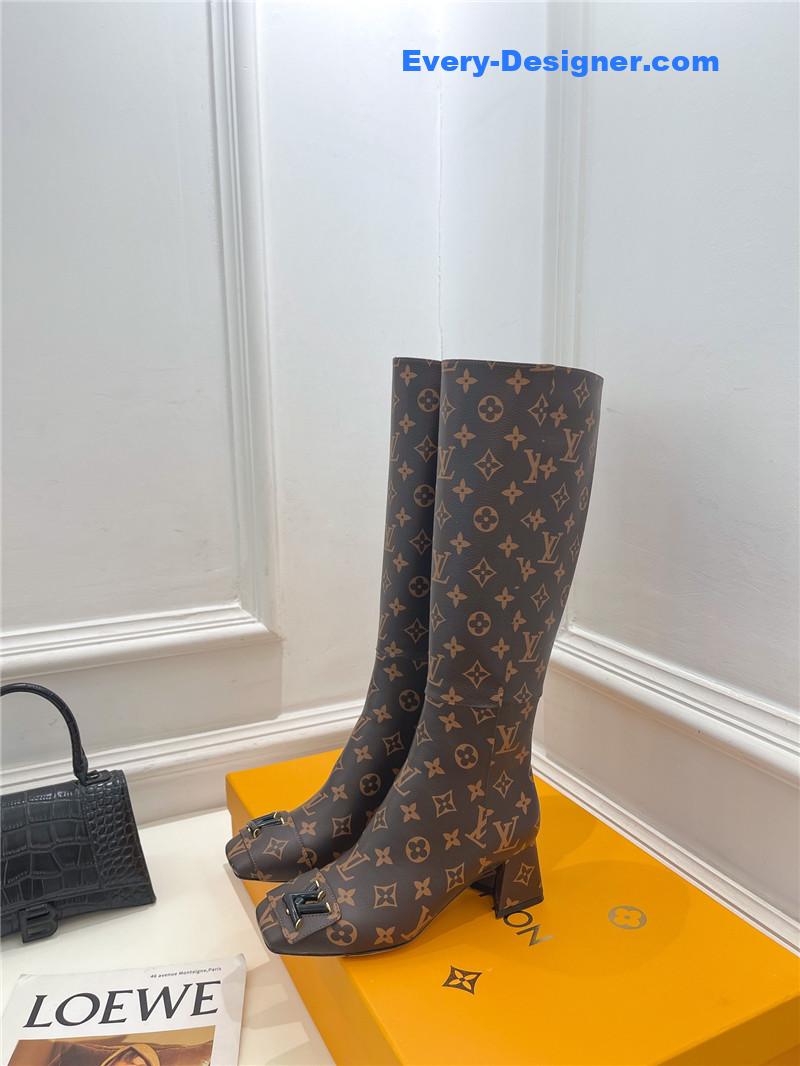 l0vis Vvtt0n lv new v-shaped chunky heel boots