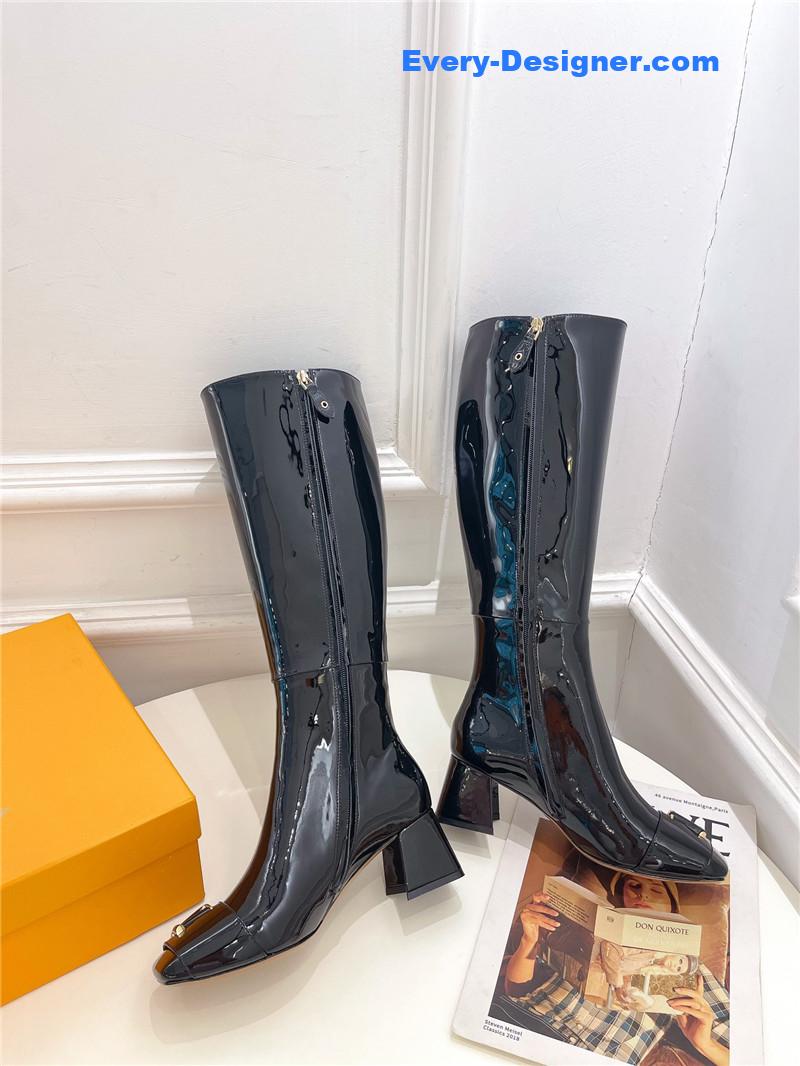 l0vis Vvtt0n lv new v-shaped chunky heel boots