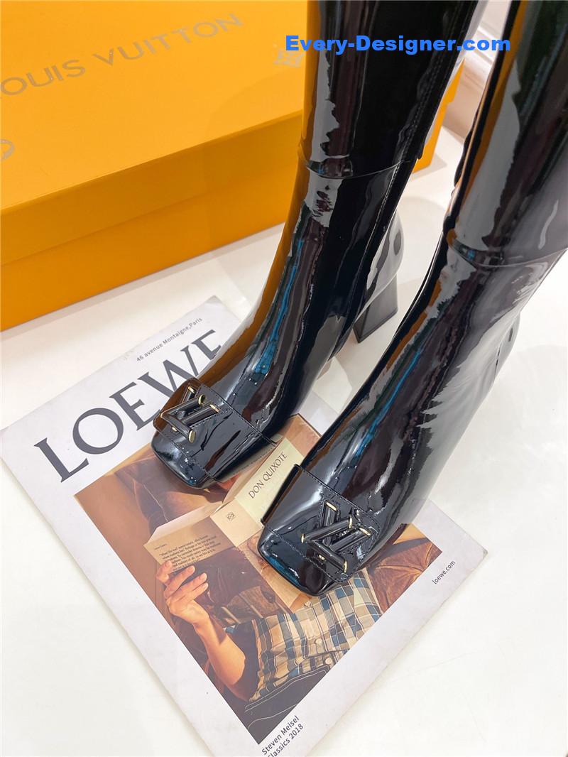 l0vis Vvtt0n lv new v-shaped chunky heel boots