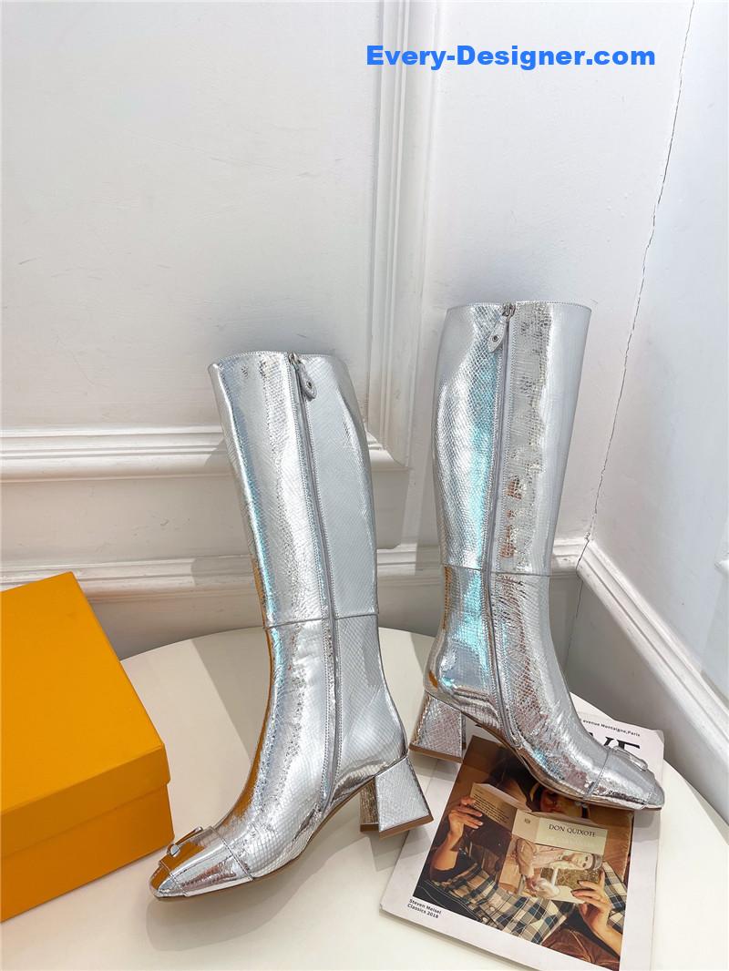 l0vis Vvtt0n lv new v-shaped chunky heel boots