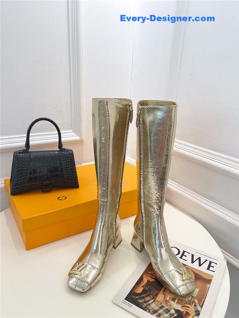 l0vis Vvtt0n lv new v-shaped chunky heel boots