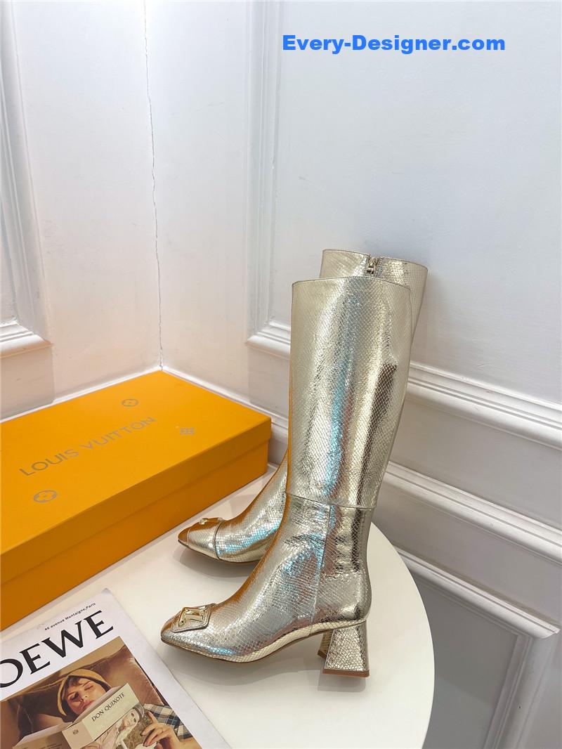 l0vis Vvtt0n lv new v-shaped chunky heel boots