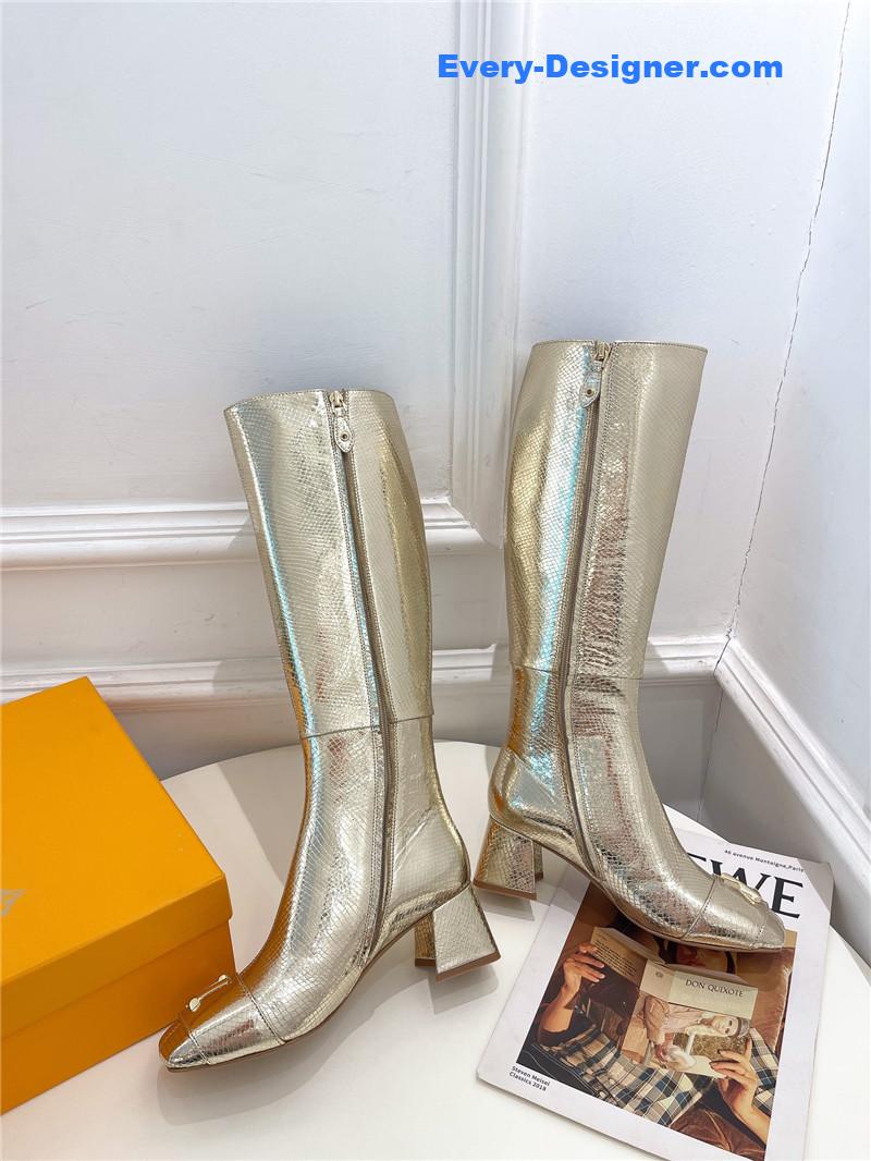 l0vis Vvtt0n lv new v-shaped chunky heel boots