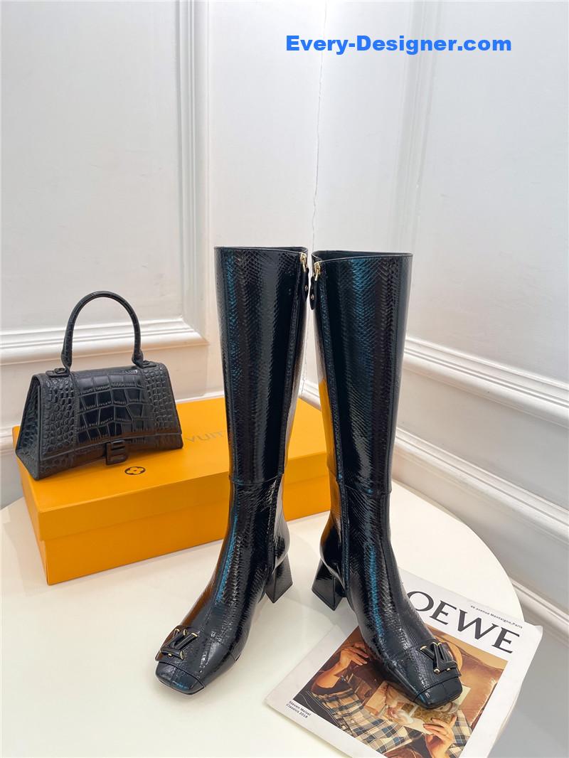 l0vis Vvtt0n lv new v-shaped chunky heel boots