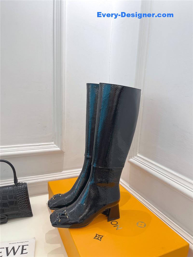 l0vis Vvtt0n lv new v-shaped chunky heel boots