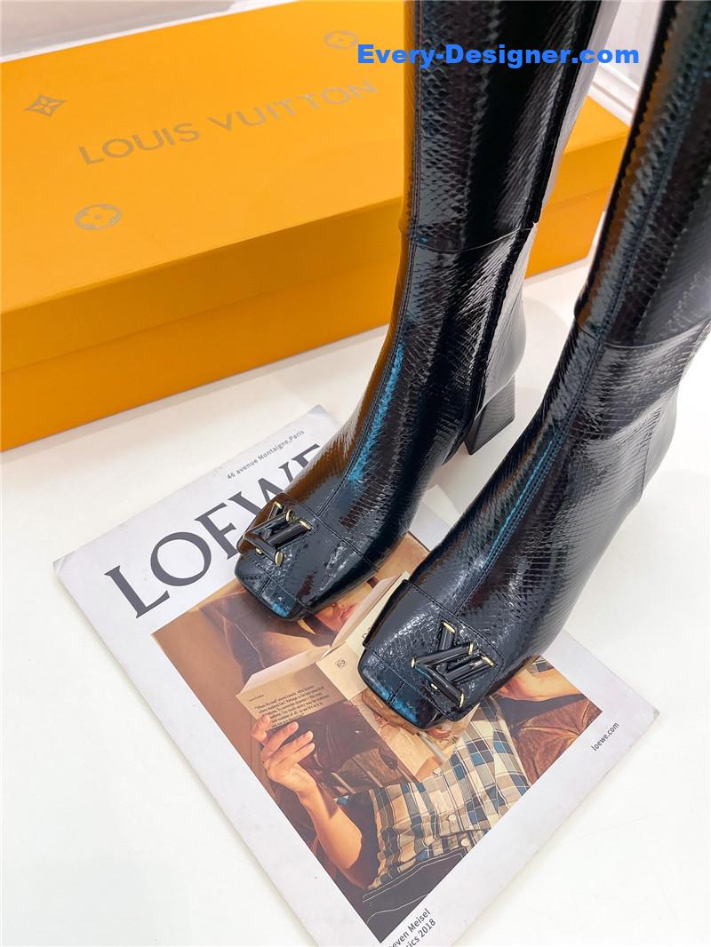 l0vis Vvtt0n lv new v-shaped chunky heel boots