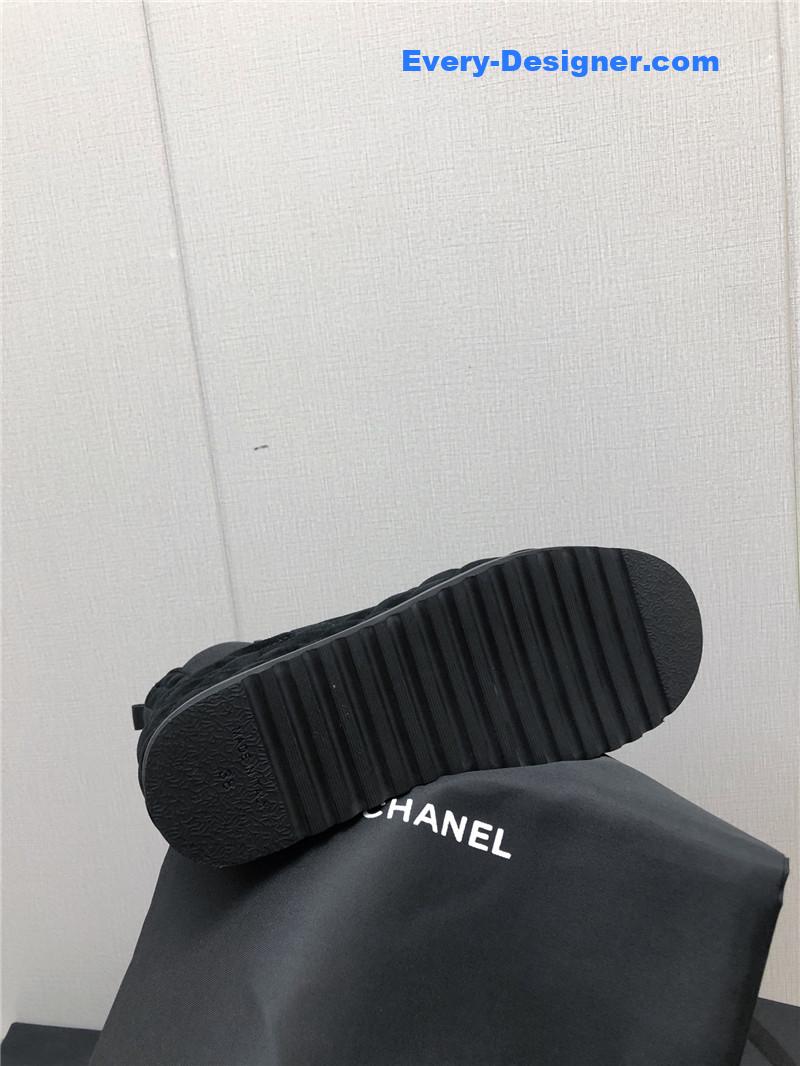 CC new rhombus thick-soled elastic ankle boots