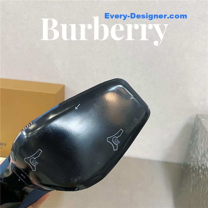 Bv*b*rry square-toe stiletto checked stretch-knit sock boots