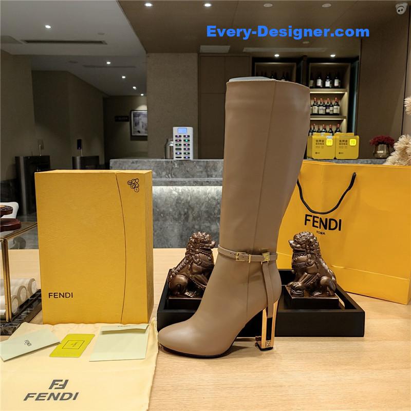 F**di electroplated high heel boots