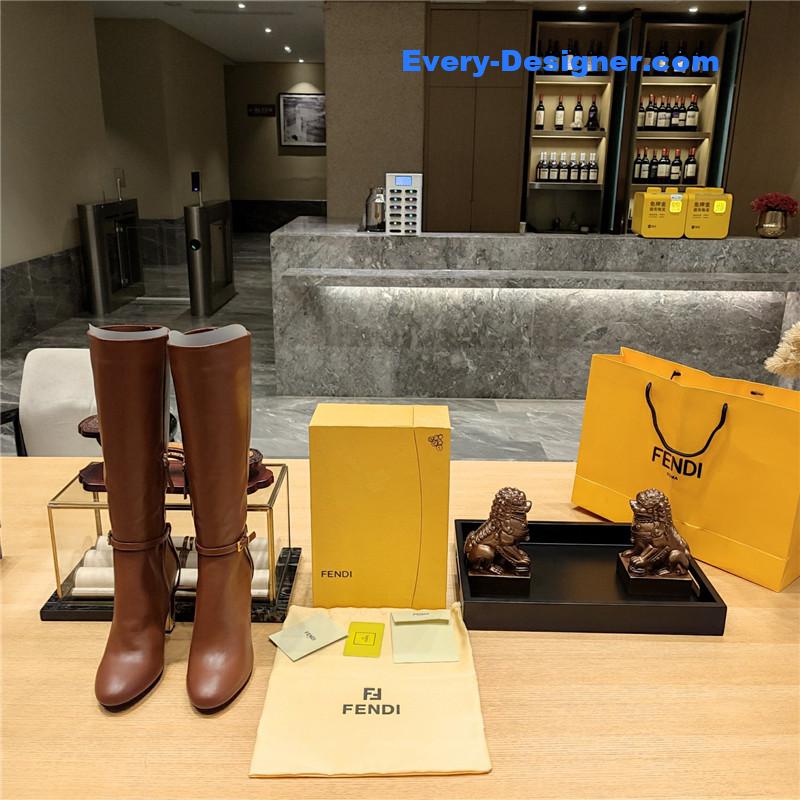 F**di electroplated high heel boots