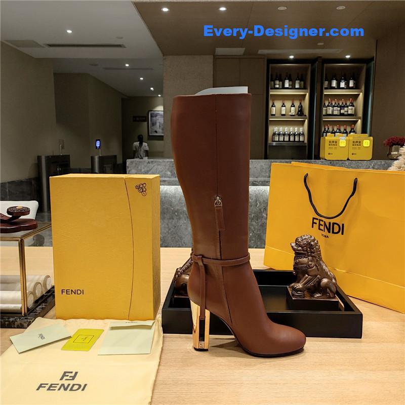 F**di electroplated high heel boots