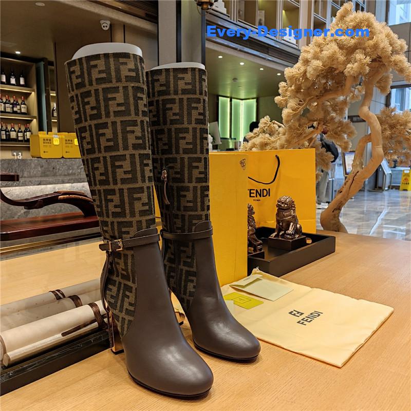 fendi electroplated high heel boots