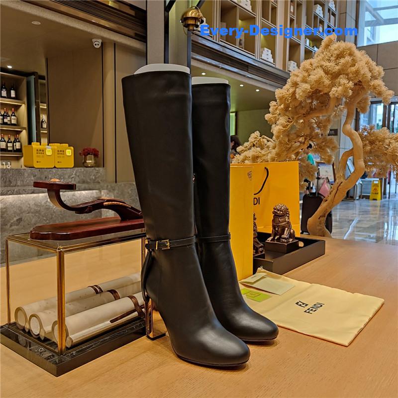 fendi electroplated high heel boots