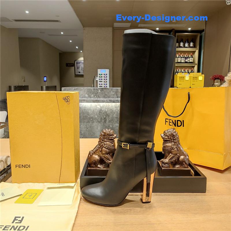 fendi electroplated high heel boots