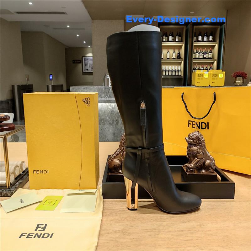 fendi electroplated high heel boots