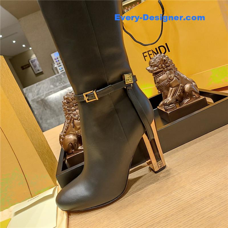fendi electroplated high heel boots