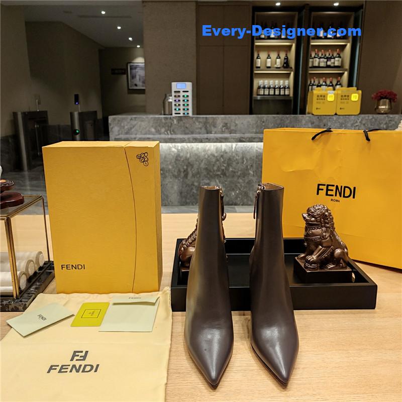 F**di pointed toe high heel ankle boots