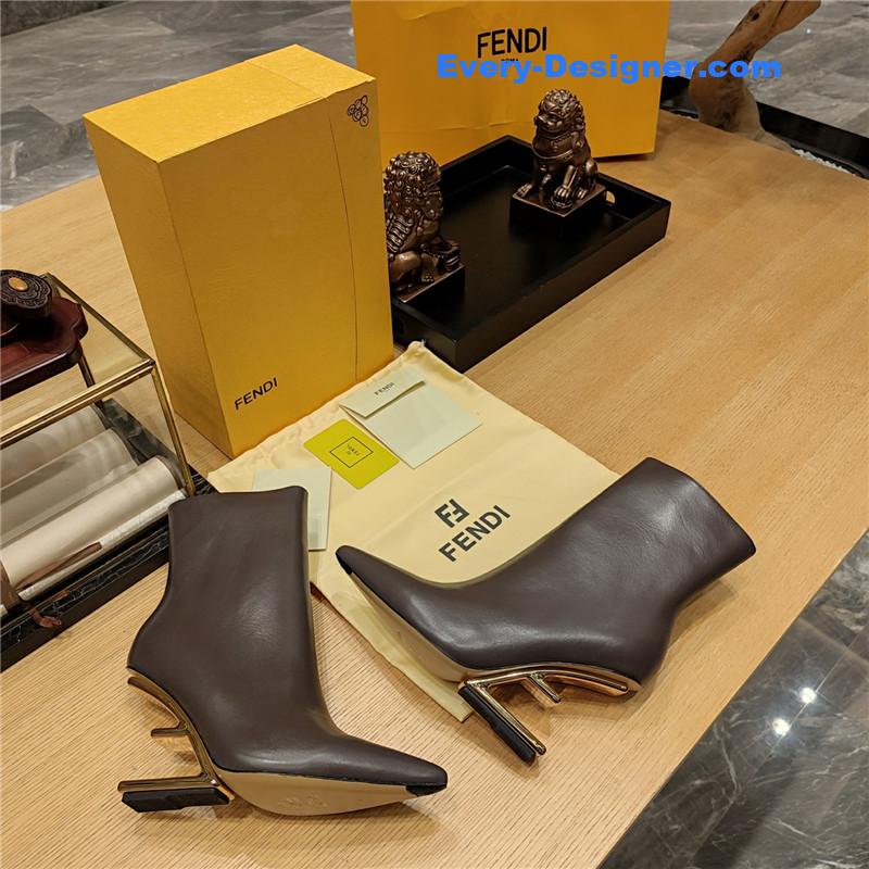 F**di pointed toe high heel ankle boots