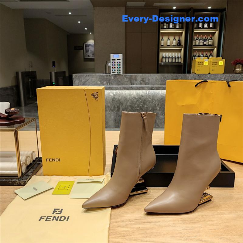 F**di pointed toe high heel ankle boots
