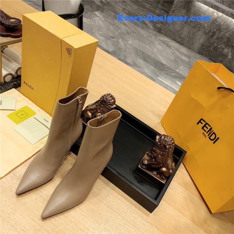 F**di pointed toe high heel ankle boots