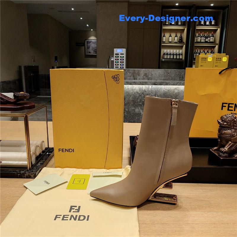 F**di pointed toe high heel ankle boots