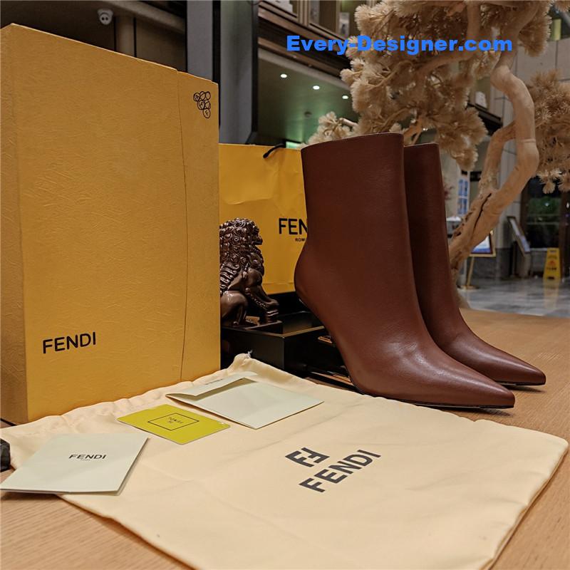 F**di pointed toe high heel ankle boots