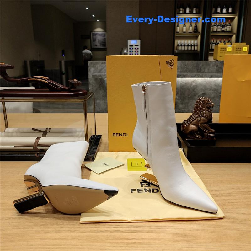 F**di pointed toe high heel ankle boots