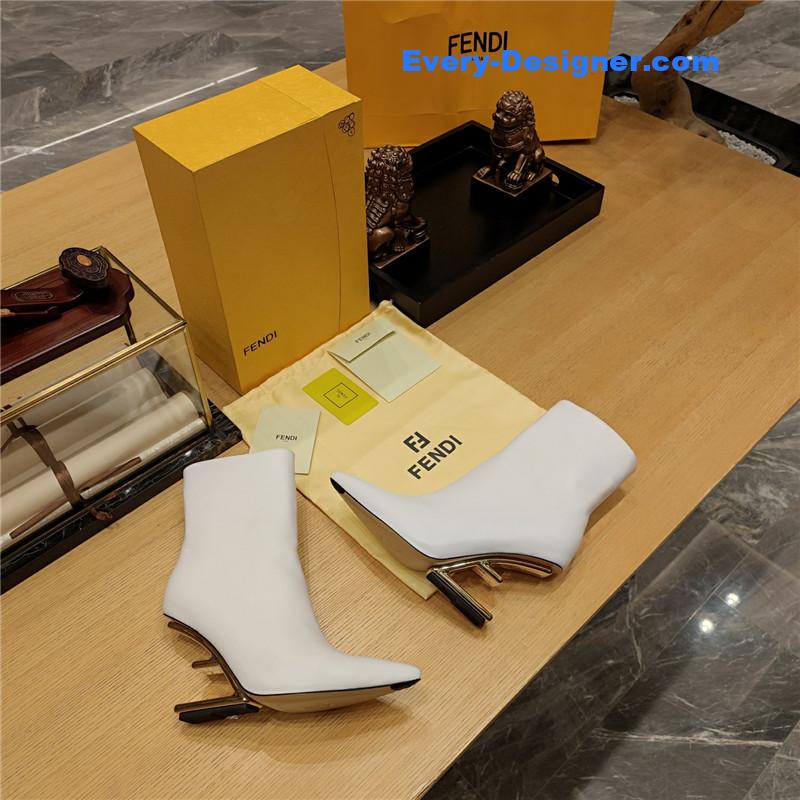 F**di pointed toe high heel ankle boots